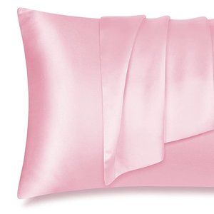 Pink silk pillow case - pack of 2